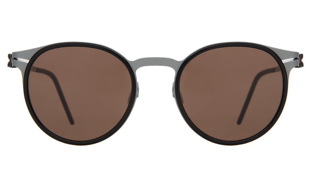 Great Jones Titanium Sunglasses in Black/Matte Silver Brown