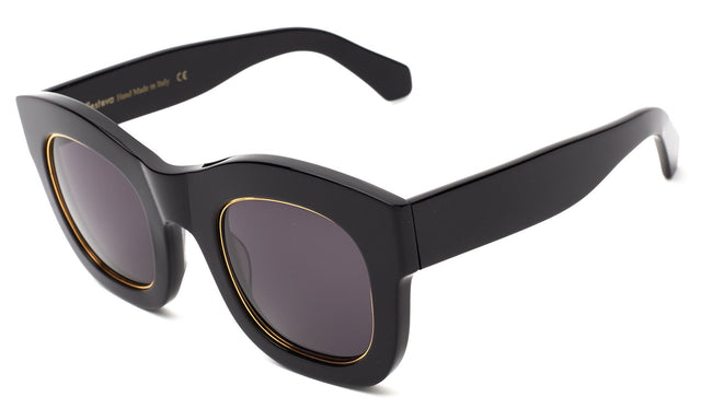  Hamilton Ring Sunglasses Side Profile in Black Grey