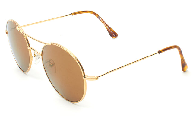 Hester Sunglasses side view in Gold / Gold Mirror