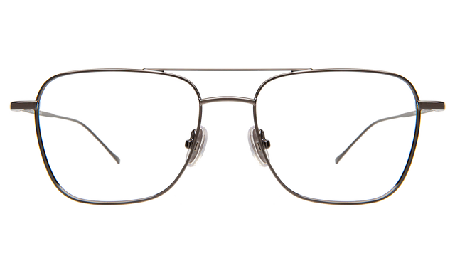 Lafayette Optical front view in Gunmetal Optical