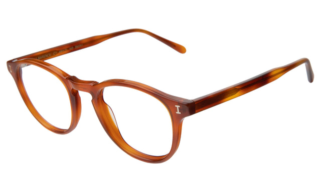 Lawrence Optical Side Profile in Red Havana Optical