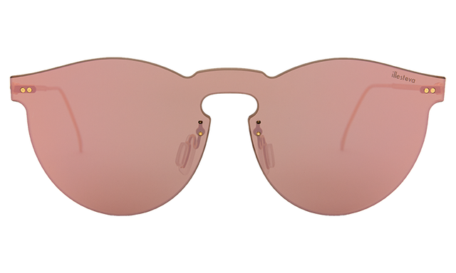 Leonard Mask Sunglasses Side Profile in Bright Rose Bright Rose