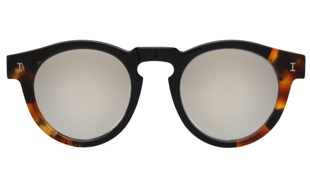 Leonard (Vintage) Sunglasses in Amber Tortoise/Black Silver Mirror