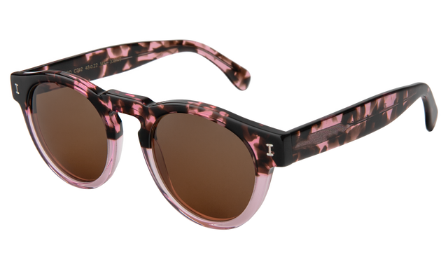 Leonard Sunglasses Side Profile in Cherry Blossom / Brown
