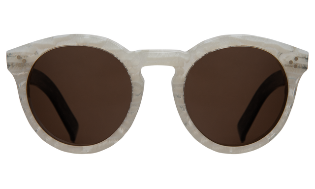 Leonard II Sunglasses in Frost Black Frost w Brown