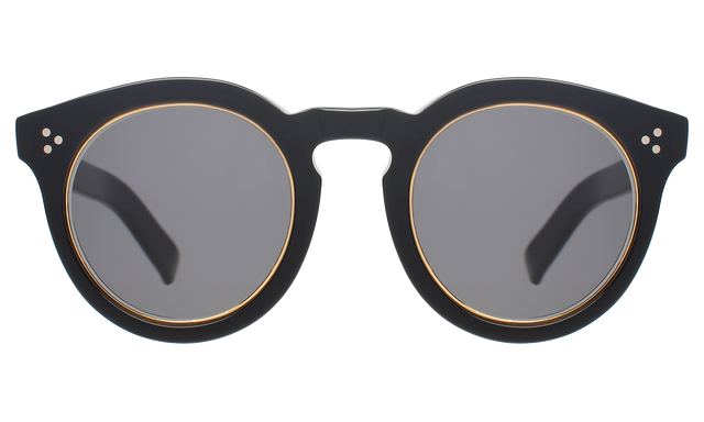 Leonard II Ring Sunglasses side view in Black Grey