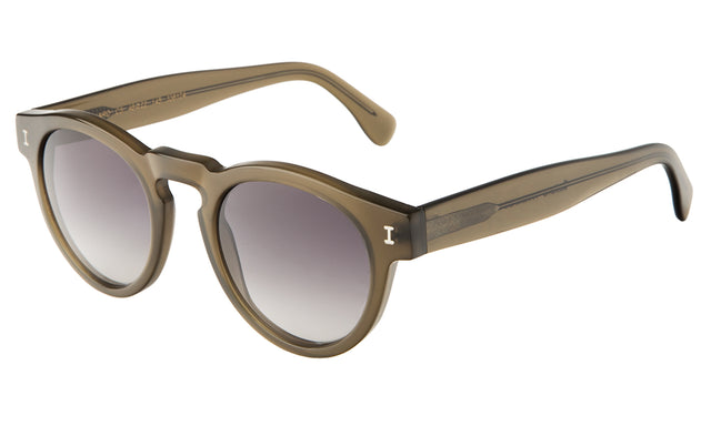 Leonard Sunglasses Side Profile in Olive / Grey Gradient