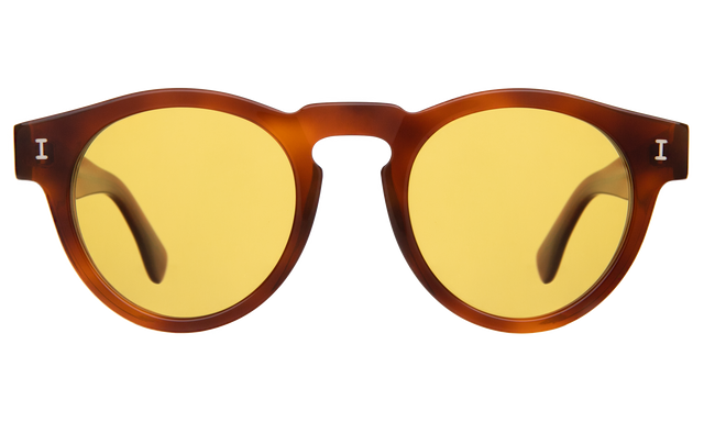 Leonard Sunglasses in Red Havana with Honey See Through