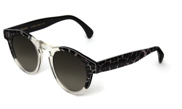 Leonard (Vintage) Sunglasses Side Profile in Split Black Safari Grey