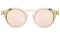 Front view of Leonard (Vintage) Sunglasses in Split Horn Champagne/Rose Mirror