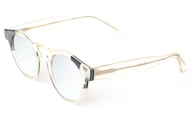 Leonard (Vintage) Sunglasses Side Profile in Split Horn Champagne Silver Mirror