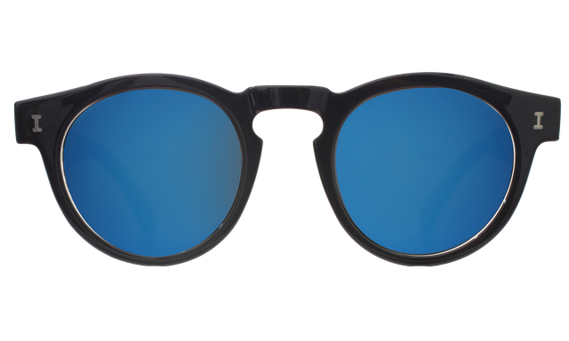 Leonard (Classic Flex Hinge) Sunglasses in Tuxedo Blue Mirror