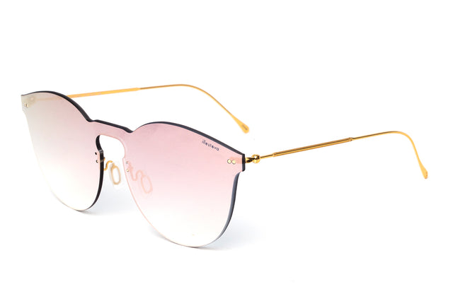  Leonard II Mask Sunglasses Side Profile in Rose Gradient Rose Gradient