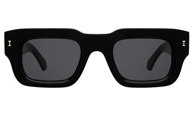 Lewis Sunglasses in Black with Grey Flat