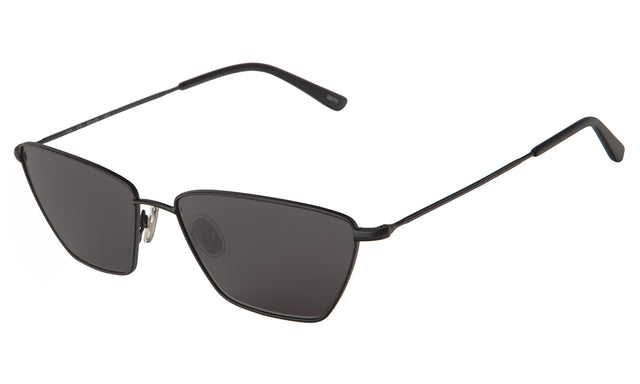Lima Sunglasses Side Profile in Matte Black Grey