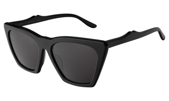 illesteva Lisbon Sunglasses Lisbon 57 Sunglasses Side Profile in Black / Grey