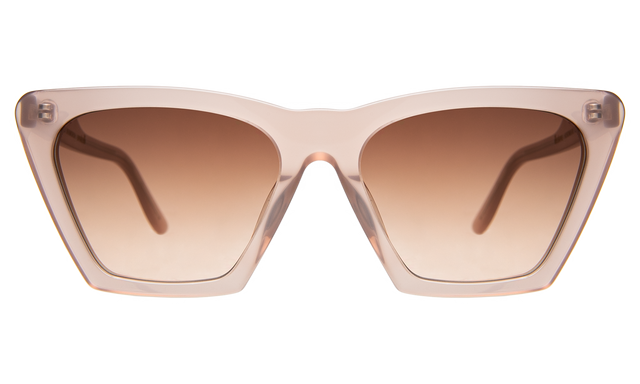 Lisbon Sunglasses front view in Thistle with Brown Gradient