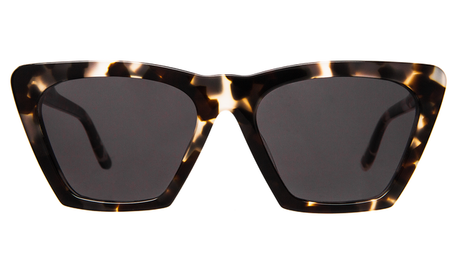  Lisbon Sunglasses in White Tortoise with Grey
