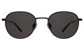 Front view of London Sunglasses in Matte Black/Grey