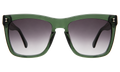 Front view of Los Feliz Sunglasses in Pine/Grey Gradient