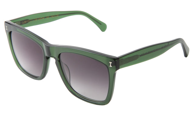 Los Feliz Sunglasses side view in Pine / Grey Gradient