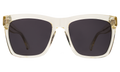 Front view of Los Feliz Sunglasses in Champagne/Grey