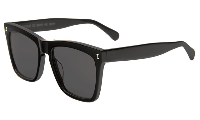 Los Feliz Sunglasses Side Profile in Black / Grey