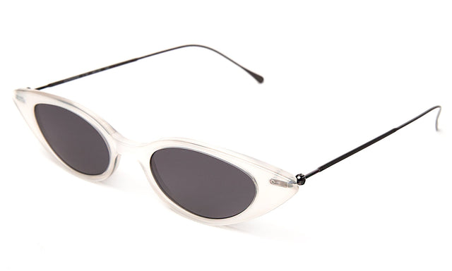 Marianne Sunglasses Side Profile in Powder / Gunmetal / Grey Flat