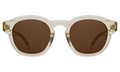Front view of Madison Sunglasses in Champagne/Brown