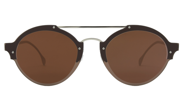 Malpensa Sunglasses in Bronze/Silver Brown