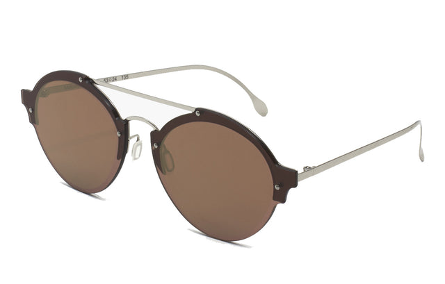 Malpensa Sunglasses Side Profile in Bronze/Silver Brown