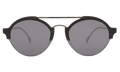 Front view of Malpensa Sunglasses in Matte Black/Chrome/Grey