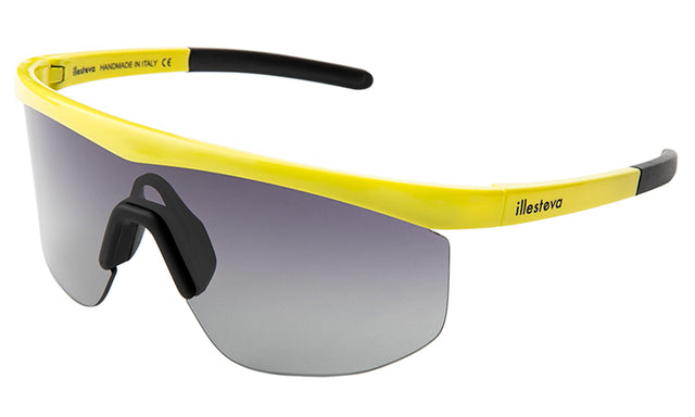 Managua Sunglasses Side Profile in Neon Yellow Grey Gradient