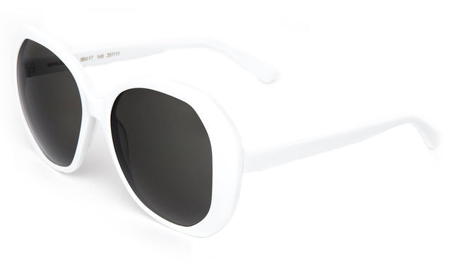 Manuela Sunglasses side view in White Grey