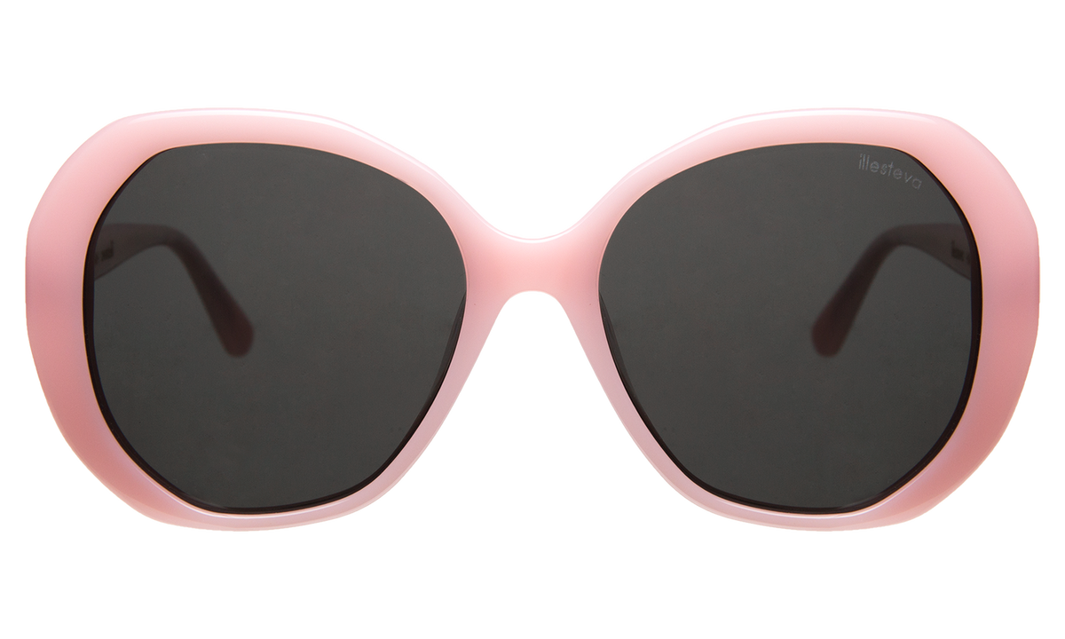 Manuela Sunglasses in Pale Pink Grey, front view