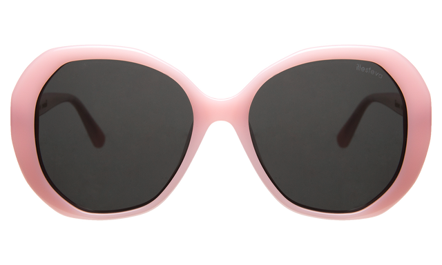 Manuela Sunglasses front view in Pale Pink Grey