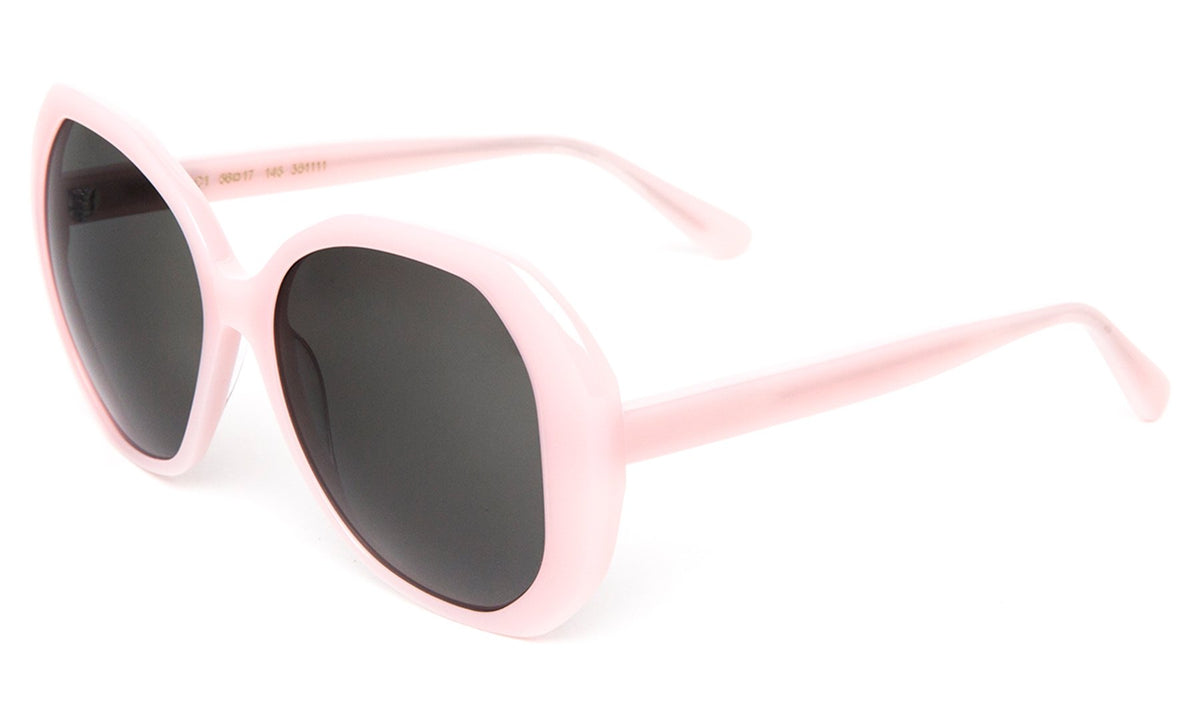 Manuela Sunglasses in Pale Pink Grey, side view