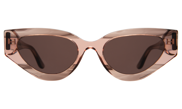 Mary Lou 51 Sunglasses in Dusty Peach with Brown Flat