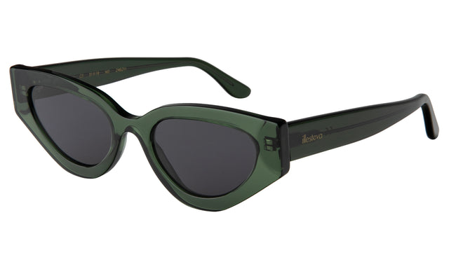 Mary Lou 51 Sunglasses Side Profile in Pine / Grey Flat