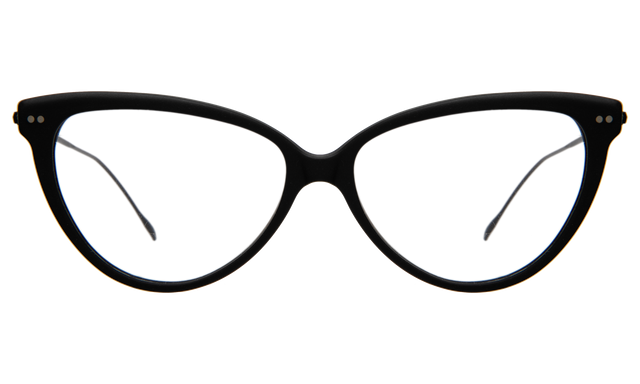 Adriana Optical front view in Matte Black Optical