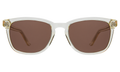 Front view of Max Sunglasses in Champagne/Brown Flat