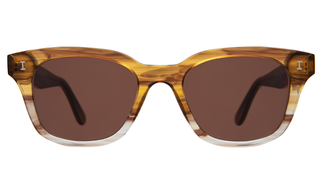 Melrose Sunglasses in Golden Cedar with Brown Flat