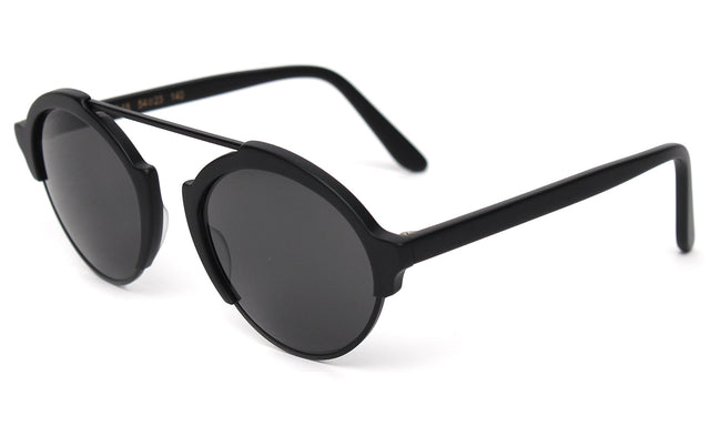 Milan II Sunglasses side view in All Black Grey