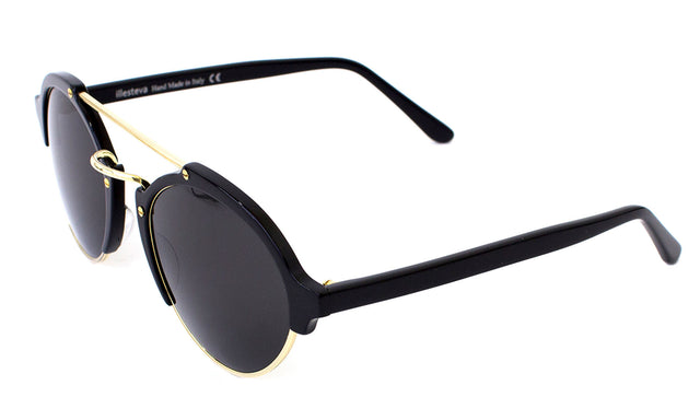  Milan II Sunglasses side view in Black Grey