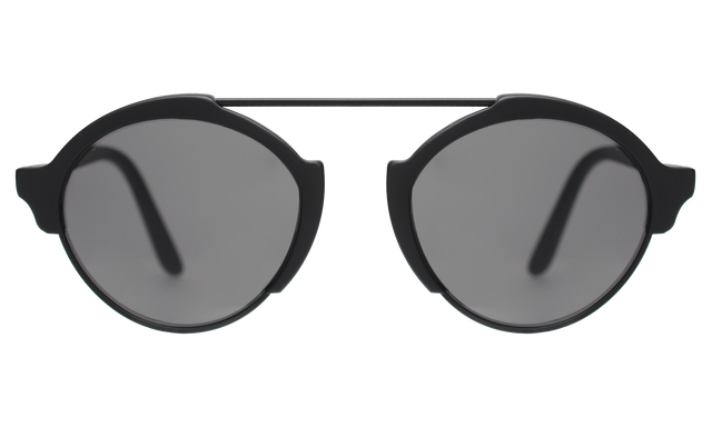 Milan III Sunglasses in Matte Black Grey