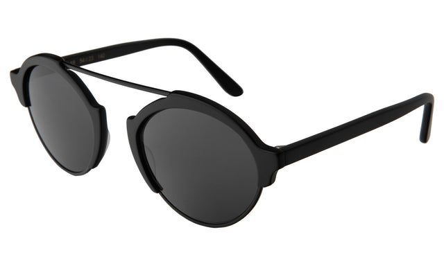 Milan III Sunglasses Side Profile in Matte Black Grey
