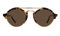 Front view of Milan II Sunglasses in Tortoise/Grey