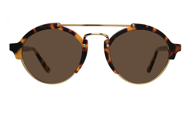  Milan II Sunglasses side view in Tortoise Grey