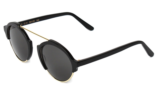 Milan IV Sunglasses Side Profile in Black Grey