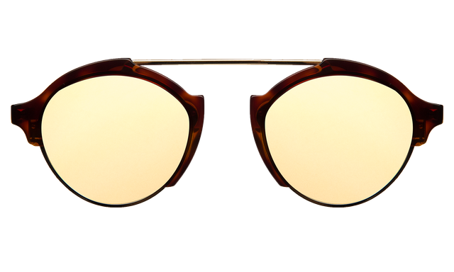 Milan IV Sunglasses in Havana Gold Mirror